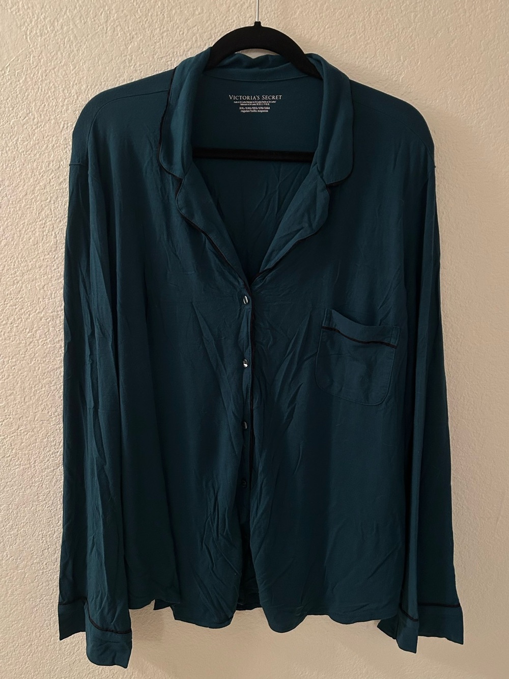 Victoria's Secret Teal Long-Sleeve Pajama Set
